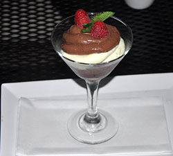 Dark and White Chocolate Mousse Martini