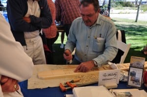 Carving demonstration by master carver Paul McCarthy at Nantucket Maritime Festival.