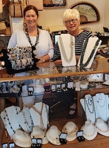 Pam Freitus and Judi Hill at the Nantucket Pearl Company