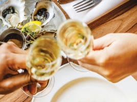 oysters and champagne | Nantucket, MA