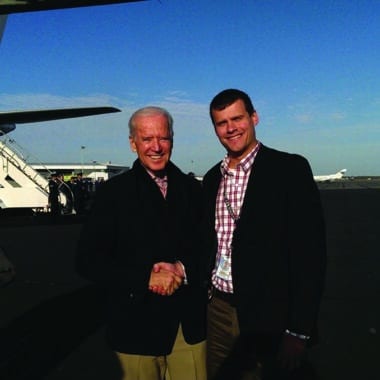 Then Vice President Biden departs Nantucket Memorial Airport after a Thanksgiving visit in 2014. photo courtesy Brett Morneau