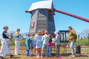 Restoration work underway at Nantucket Old Mill historic windmill