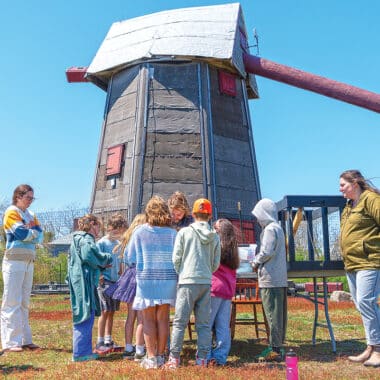 Restoration work underway at Nantucket Old Mill historic windmill