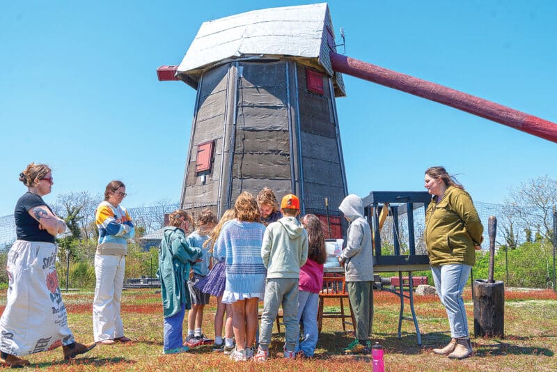 Restoration work underway at Nantucket Old Mill historic windmill