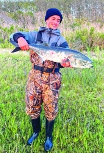 Junior anglers participating in Nantucket Sea Run Opener fishing tournament