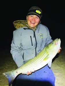 Junior anglers participating in Nantucket Sea Run Opener fishing tournament
