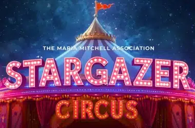 Venardos Circus performing under the big top during the Maria Mitchell Association Stargazer Circus on Nantucket