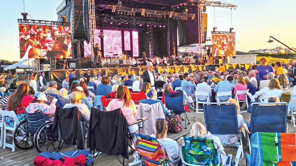 The Boston Pops on Tour performs at Jetties Beach during the annual Boston Pops on Nantucket charity concert benefiting Nantucket Cottage Hospital.