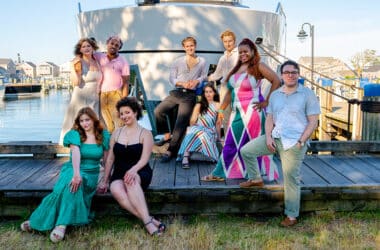 Cast performing Escape to Margaritaville at Theatre Workshop of Nantucket