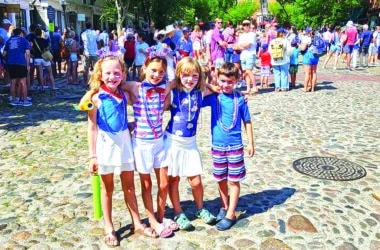 Kids on Main Street Nantucket for Independence day