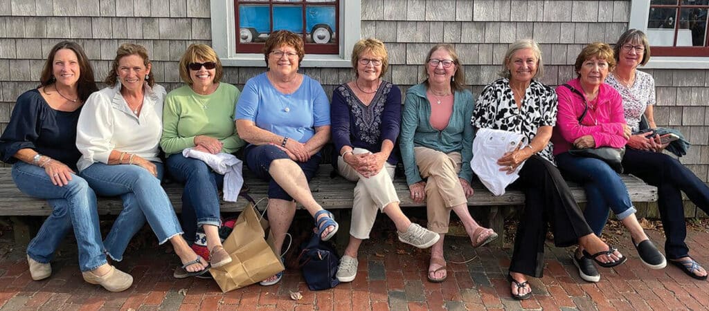 The Nantucket girls' weekend tradition continues in 2025 with friends reuniting on the same bench decades later.
